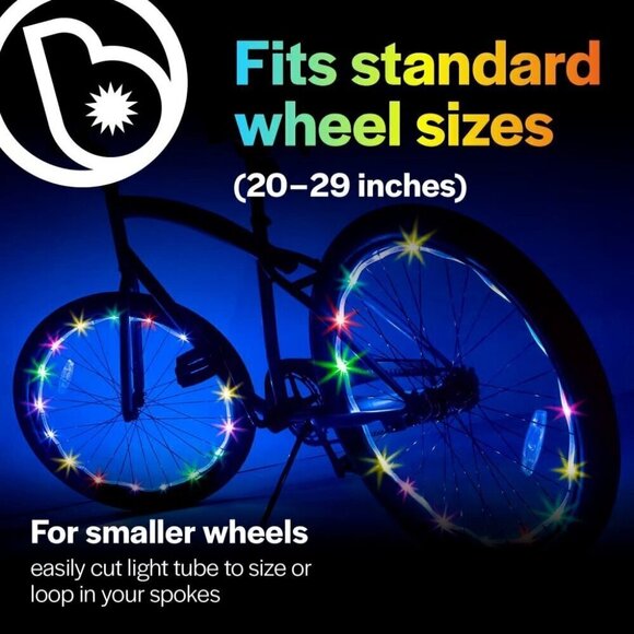 2pks BRIGHTZ WheelBrightz Multicolor LED Twinkle Bike Wheel Light String NIB NEW - Picture 5 of 8